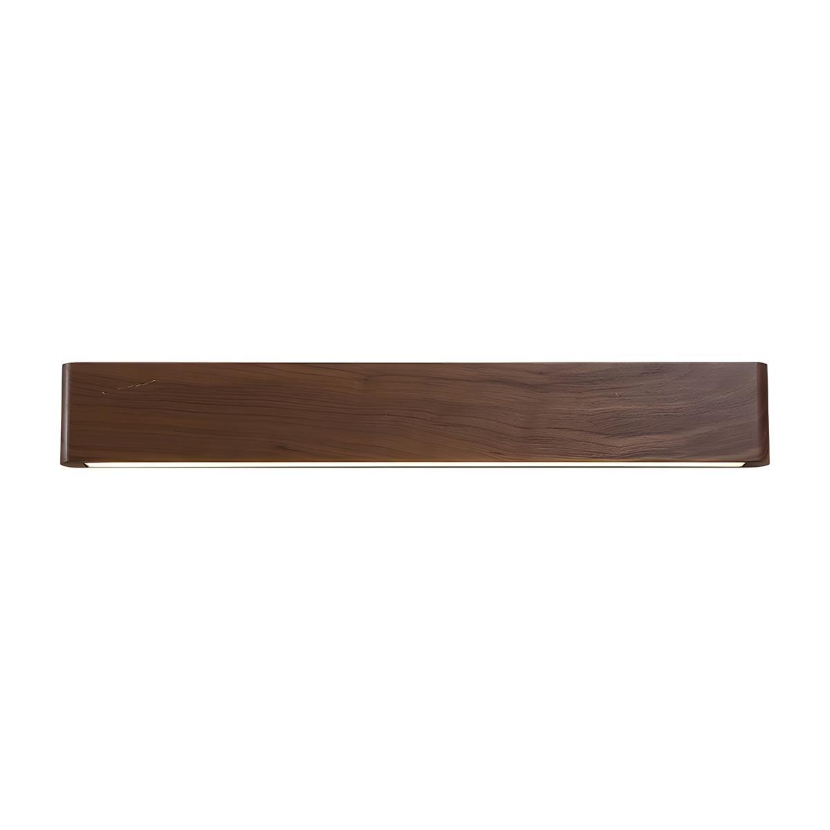 Rectangular Walnut Wood LED Wall Sconce 8 in Adjustable Light Modes Bedroom Hallway Living Room Modern Minimalist Japandi Scandinavian Indoo