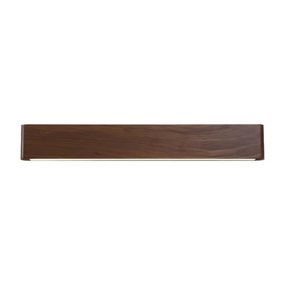 Rectangular Walnut Wood LED Wall Sconce 8 in Adjustable Light Modes Bedroom Hallway Living Room Modern Minimalist Japandi Scandinavian Indoo