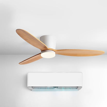 56-Inch Wood-Grain Reversible Ceiling Fan with Dimmable LED Light & Remote – 6-Speed DC Motor, 3 Color Temps for Bedrooms, Living Rooms & Op