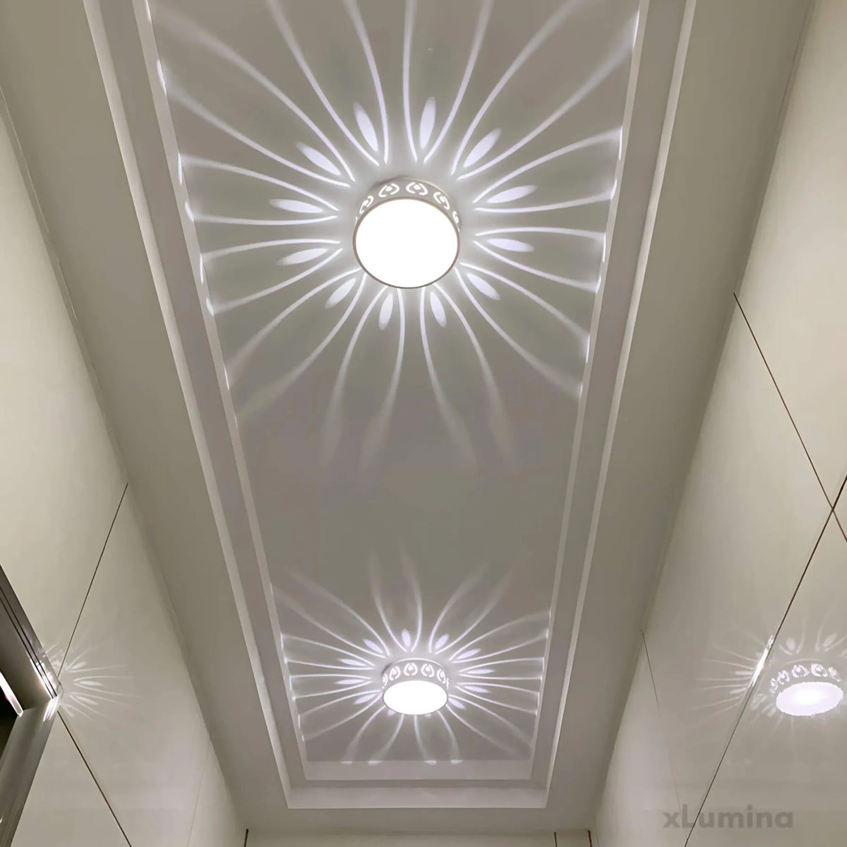 LED Ceiling Light Fixture for Hallway Entryway and Porch – Crystal Accent Flush Mount Lighting for Modern Homes