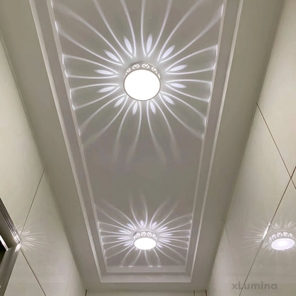 LED Ceiling Light Fixture for Hallway Entryway and Porch – Crystal Accent Flush Mount Lighting for Modern Homes