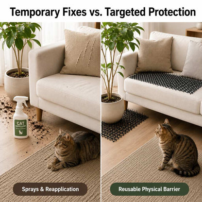 Ortekor Modular Cat Deterrent Mats for Sofas & Gardens - Helps Stop Scratching & Digging