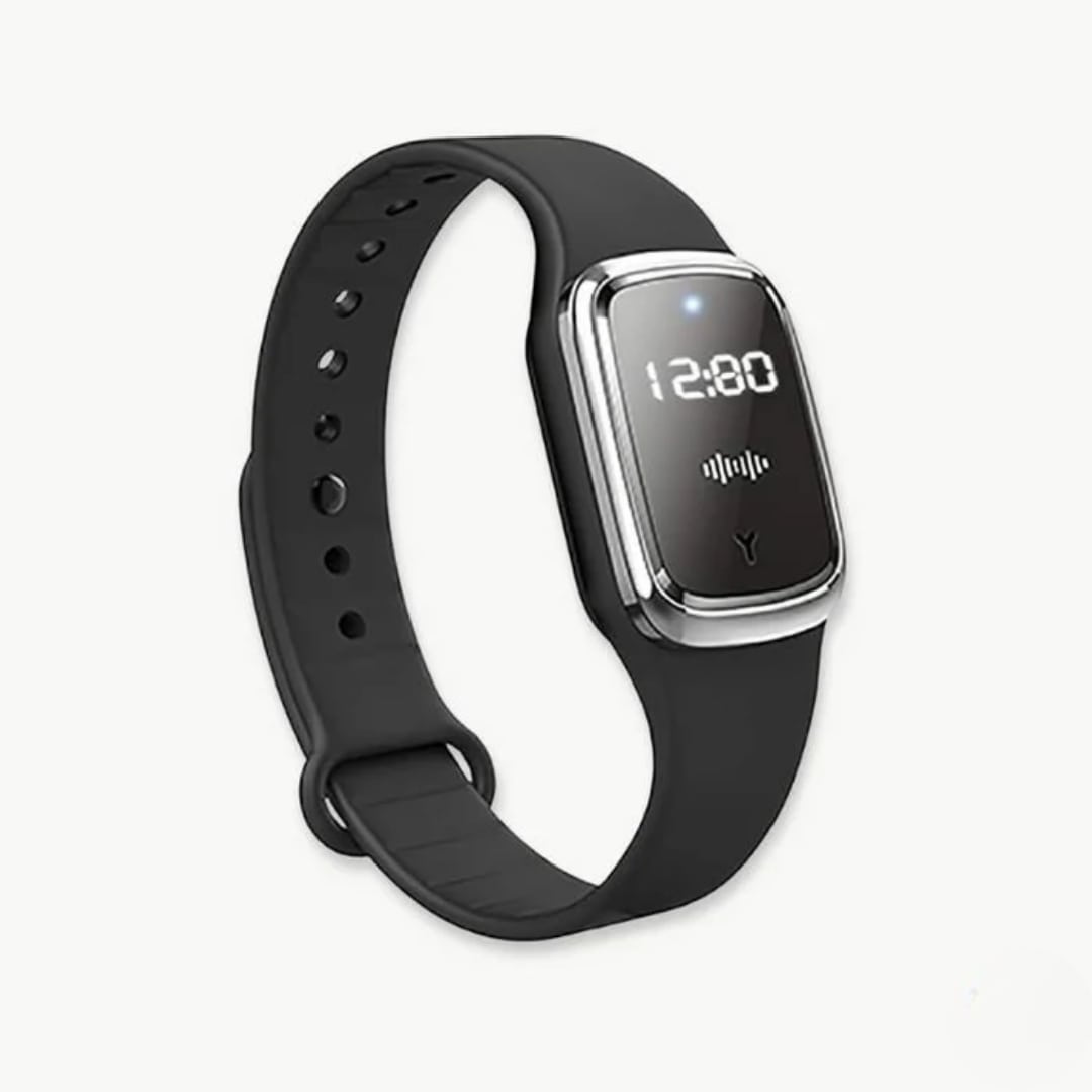 Ultrasonic Mosquito Repellent Wristband with LED Display for Outdoor Activities and Travel