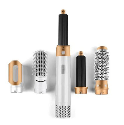 5-in-1 Blow Dryer Brush 1000W Hot Air Styling Tool with Interchangeable Attachments for Curling Volumizing Straightening Women's Hair Dryer