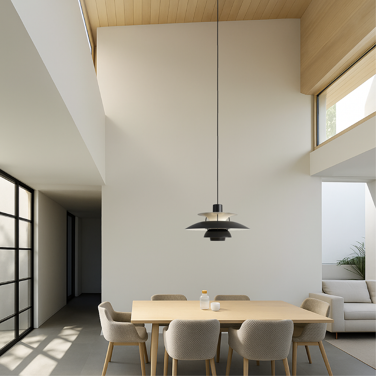 Multi-Layer Aluminum Pendant Light – Modern Scandinavian Tiered Hanging Fixture for Dining Room, Kitchen Island & Living Room