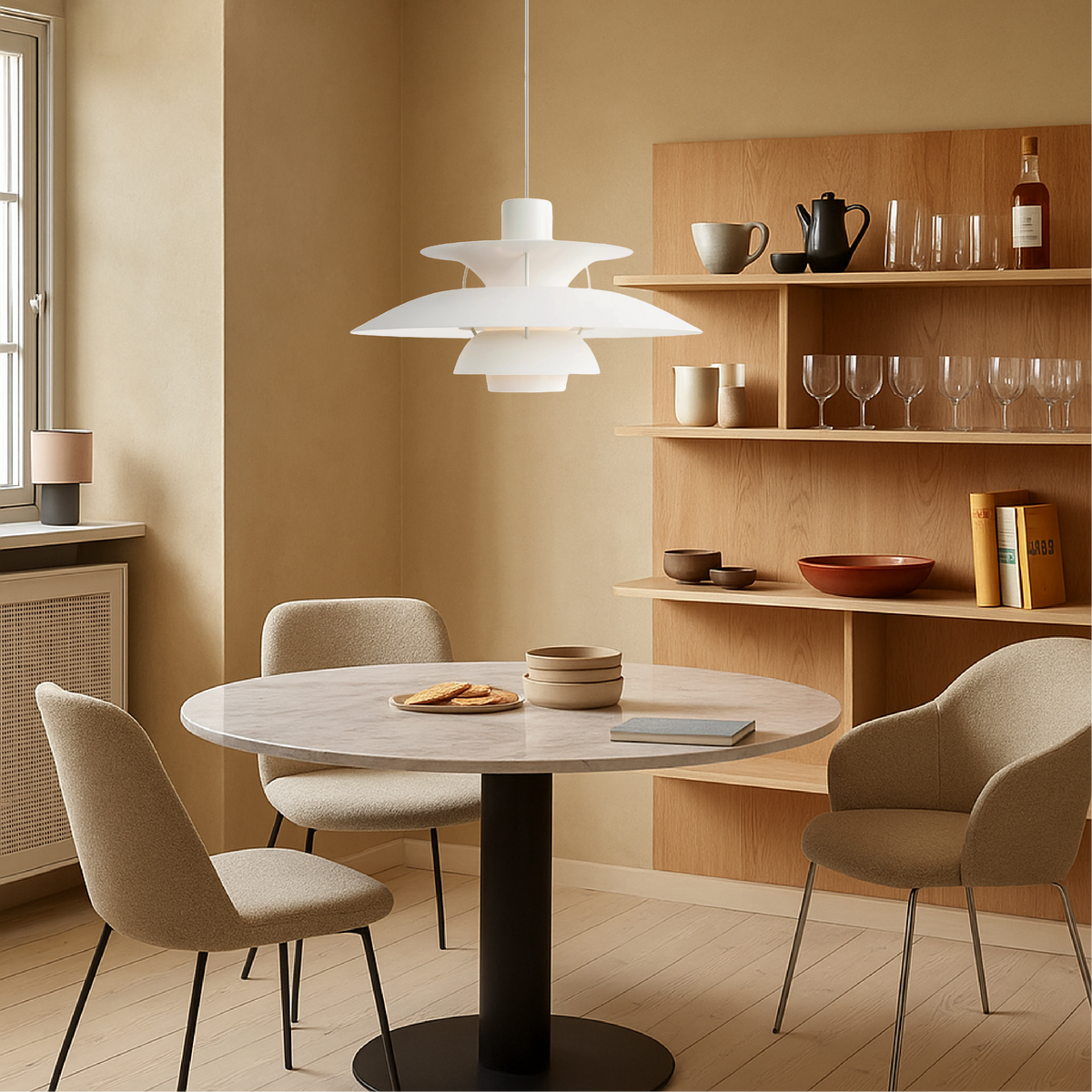 Multi-Layer Aluminum Pendant Light – Modern Scandinavian Tiered Hanging Fixture for Dining Room, Kitchen Island & Living Room