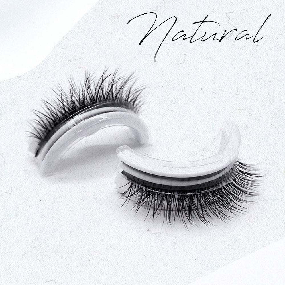 Self-Adhesive False Eyelashes – Reusable, No Glue Required, Water-Resistant with Natural Volume for Everyday & Special Occasions