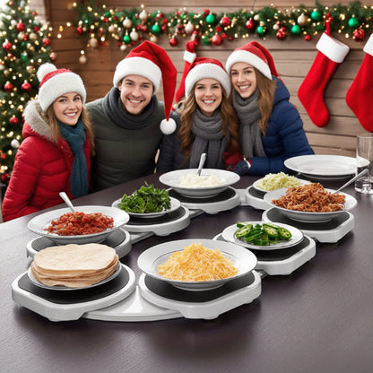 Modular Rotating Serving Tray with Non-Slip Surface & Heat Resistance | Effortless Dining Experience