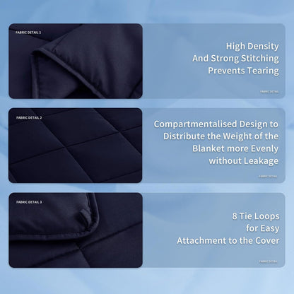 Cozy Comfort | Weighted Blanket with Cooling Microfiber | All-Season Softness for Ultimate Relaxation