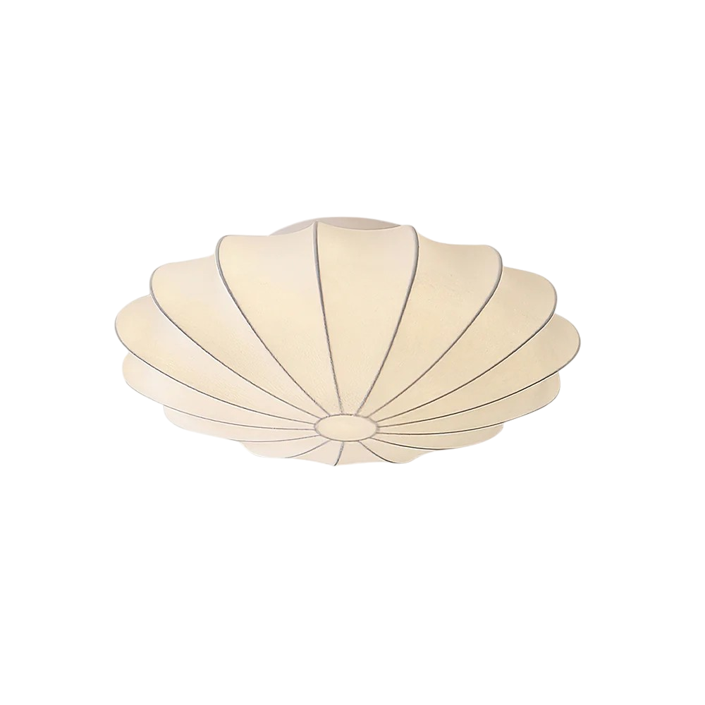 Silk Fiber Cocoon Flush Mount Ceiling Light with Warm Glow for Living Room & Bedroom | 3000K LED