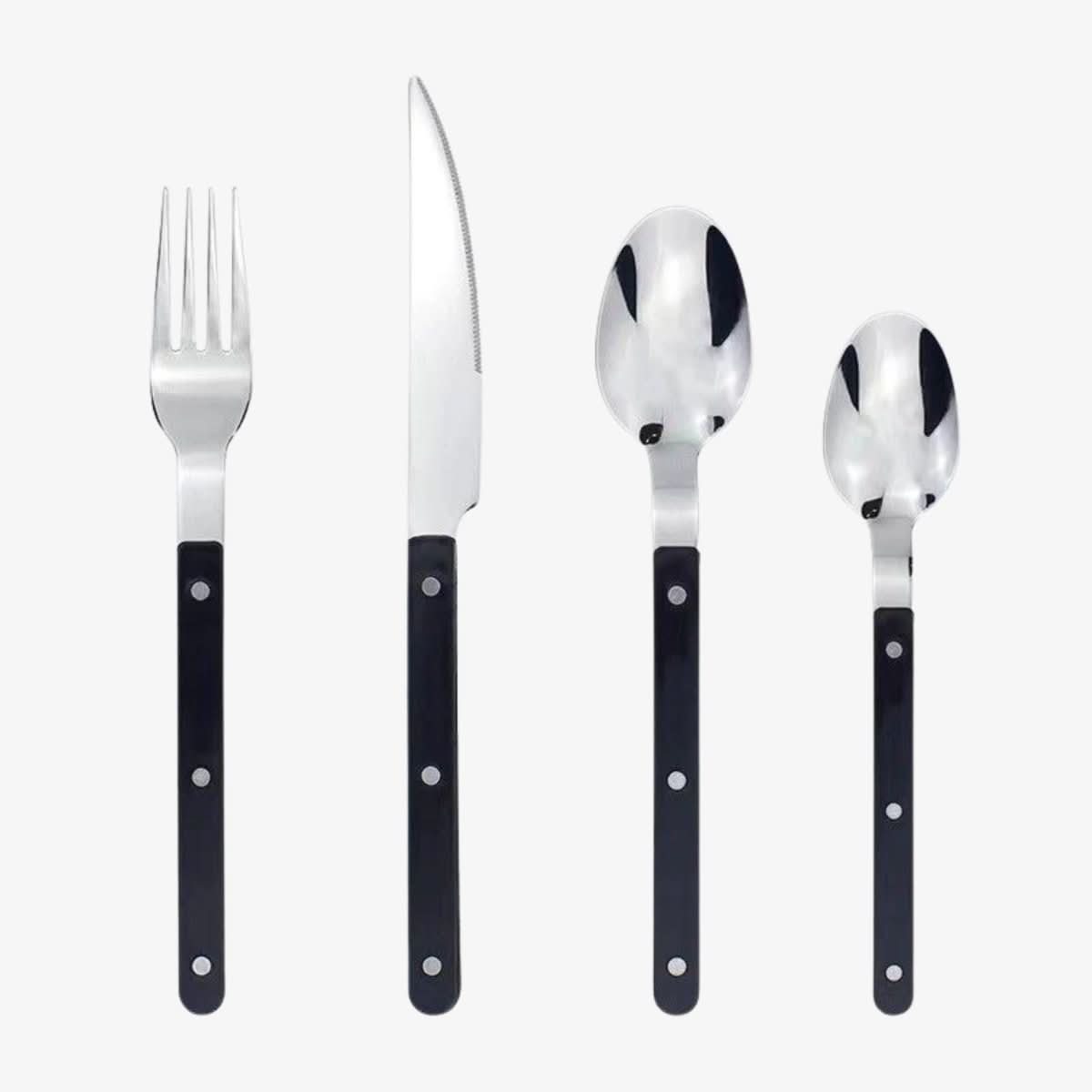 Flatware Set for 6 – 24-Piece Stainless Steel with Engraved Detail, Dishwasher Safe Silverware Service for Daily Use, Formal Dinners &