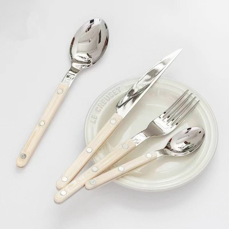 Flatware Set for 6 – 24-Piece Stainless Steel with Engraved Detail, Dishwasher Safe Silverware Service for Daily Use, Formal Dinners &
