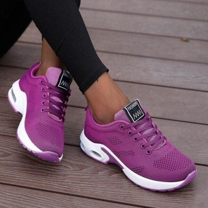 Women's Orthopedic Walking Sneakers with Arch Support – Breathable Mesh Athletic Shoes for All-Day Comfort, Cushioned Insole, Flexible