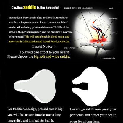 Split Saddle Bicycle Seat with Extra Cushioning for Road & Mountain Bikes – Pressure-Free Design for Comfort on Long Rides