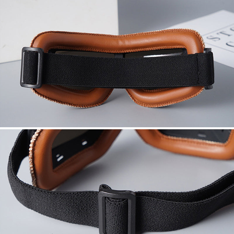 Retro Aviation Riding Eyewear with UV Shield and Anti-Fog Lens for Bikers, Cyclists & Outdoor Enthusiasts