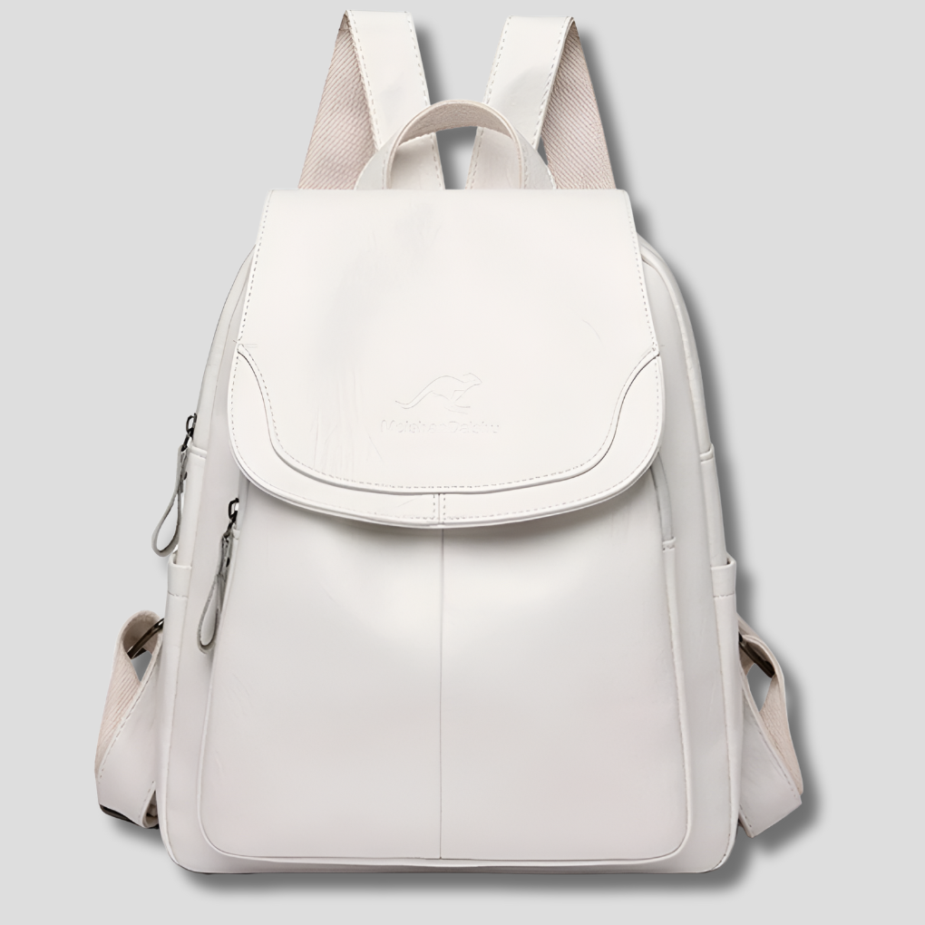 Textured Leather Anti-Theft Backpack for Women – Secure Everyday Carryall with Multiple Compartments
