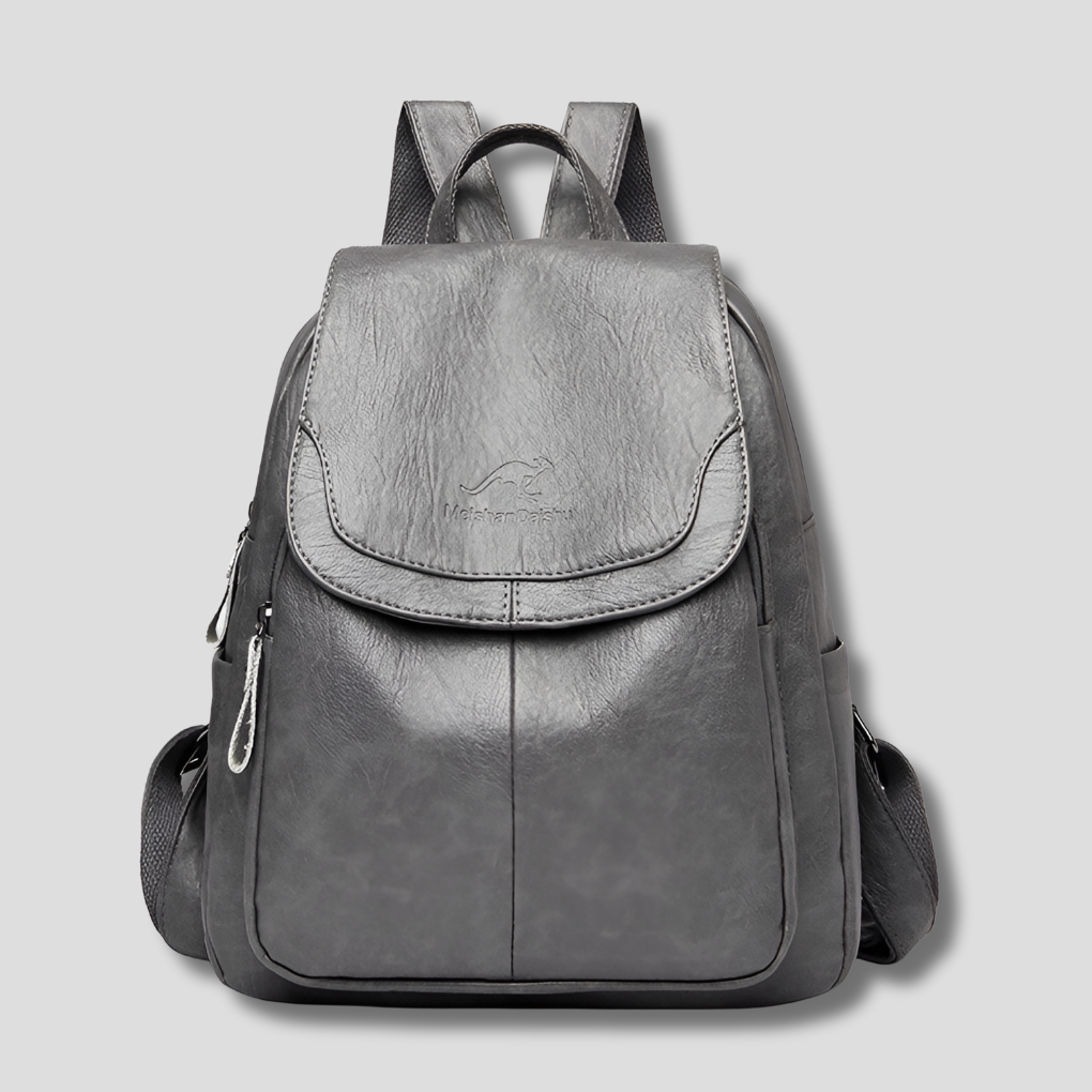 Textured Leather Anti-Theft Backpack for Women – Secure Everyday Carryall with Multiple Compartments