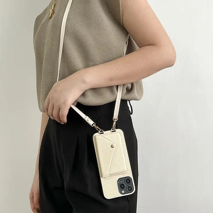Women's Phone Wallet Shoulder Bag with Card Slots Adjustable Strap Wristlet Pouch for iPhone Daily Essentials Organizer