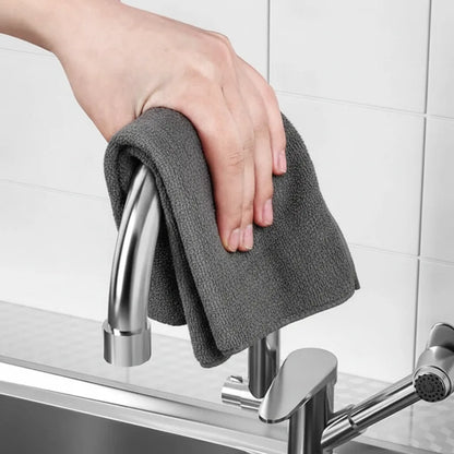 Microfiber Cleaning Cloths 10-Pack Lint-Free Streak-Free for Glass Windows Mirrors Kitchen Stainless Steel Car Detailing No Chemicals