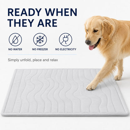 Ortekor Reversible All-Season Cooling-Feel Pet Mat for Dogs & Cats - Home, Crate & Car Comfort Without Water, Freezing or Power