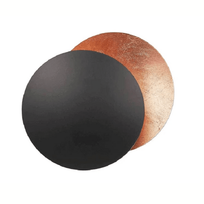 Adjustable Eclipse Wall Sconce 12-Inch Diameter Rotating Metal Disc Black Finish Ambient Accent Light for Bedroom Living Room Hallway Indoor