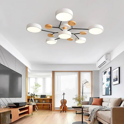 Branching LED Ceiling Light – Scandinavian Modern Design – Aluminum & Acrylic – Warm White 3000K – Energy-Efficient Fixture for Living