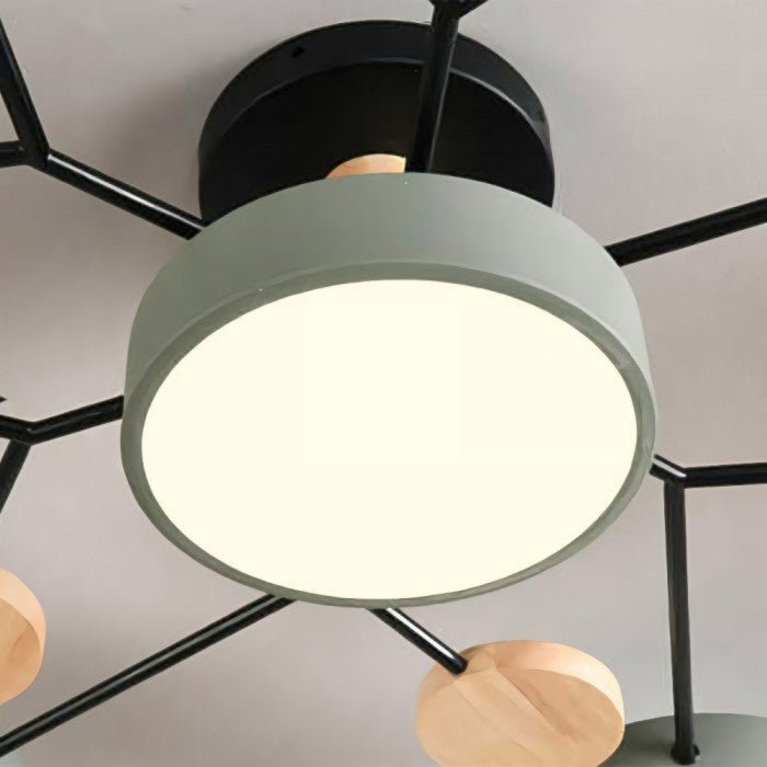 Branching LED Ceiling Light – Scandinavian Modern Design – Aluminum & Acrylic – Warm White 3000K – Energy-Efficient Fixture for Living