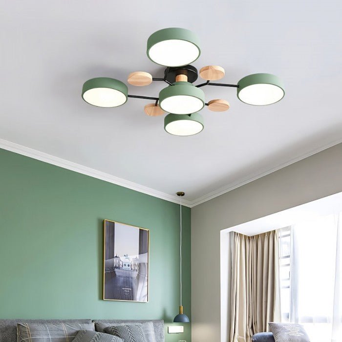 Branching LED Ceiling Light – Scandinavian Modern Design – Aluminum & Acrylic – Warm White 3000K – Energy-Efficient Fixture for Living