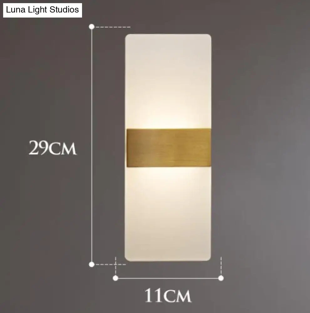 Contemporary Copper Sconce with LED Bulb Included – Hardwired Wall Light for Hallway, Bedroom, Living Room & Office