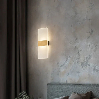 Contemporary Copper Sconce with LED Bulb Included – Hardwired Wall Light for Hallway, Bedroom, Living Room & Office
