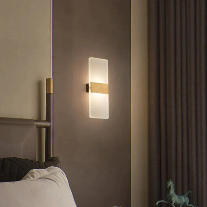 Contemporary Copper Sconce with LED Bulb Included – Hardwired Wall Light for Hallway, Bedroom, Living Room & Office