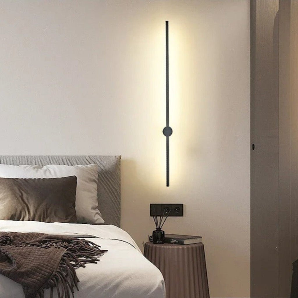 Modern Aluminum LED Wall Light Fixture for Bedroom Living Room Hallway – Adjustable White Lighting Bar Sconce 24-31 inch Decorative