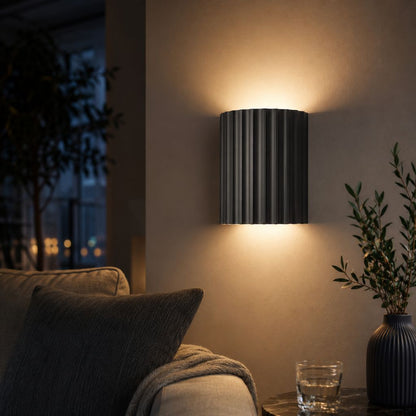 Sculptural Resin Wall Light with Up-Down Glow – Soft Pastel Finish for Hallway Bedroom Stairway – G9 LED Included – 5×7 in Sconce