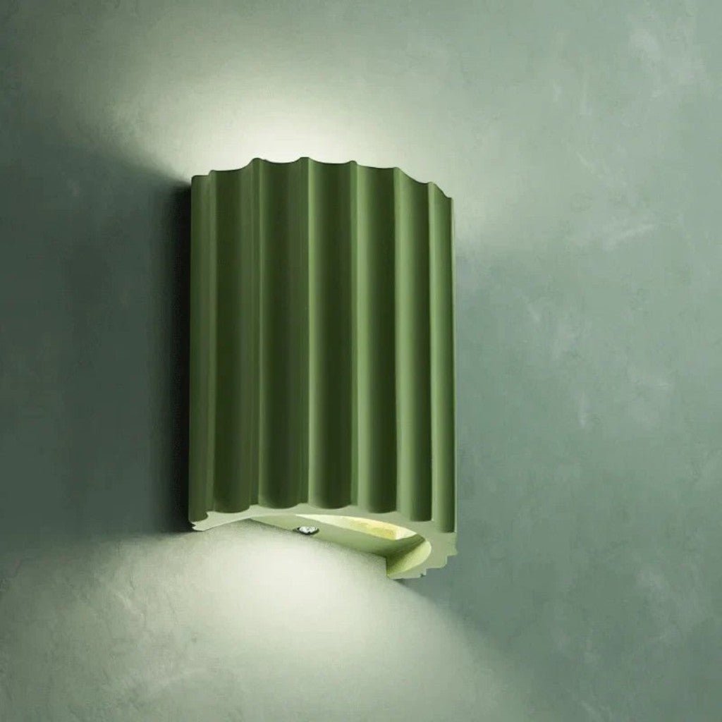 Sculptural Resin Wall Light with Up-Down Glow – Soft Pastel Finish for Hallway Bedroom Stairway – G9 LED Included – 5×7 in Sconce