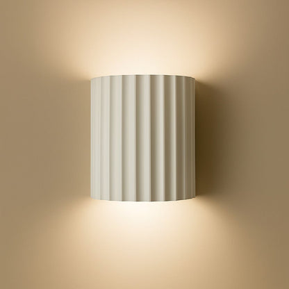 Sculptural Resin Wall Light with Up-Down Glow – Soft Pastel Finish for Hallway Bedroom Stairway – G9 LED Included – 5×7 in Sconce