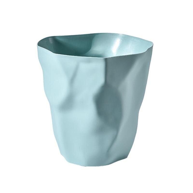 Small Plastic Trash Can White 10.6 Inch for Bathroom Bedroom Office Desk Vanity Wastebasket Lightweight Indoor Garbage Bin