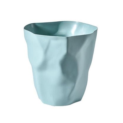 Small Plastic Trash Can White 10.6 Inch for Bathroom Bedroom Office Desk Vanity Wastebasket Lightweight Indoor Garbage Bin