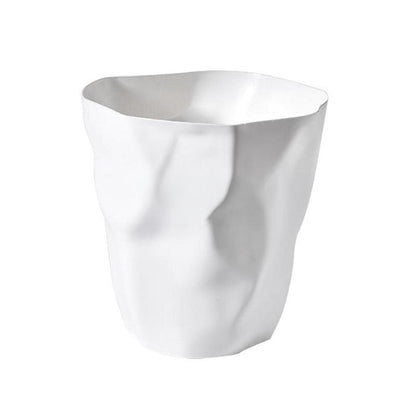 Small Plastic Trash Can White 10.6 Inch for Bathroom Bedroom Office Desk Vanity Wastebasket Lightweight Indoor Garbage Bin