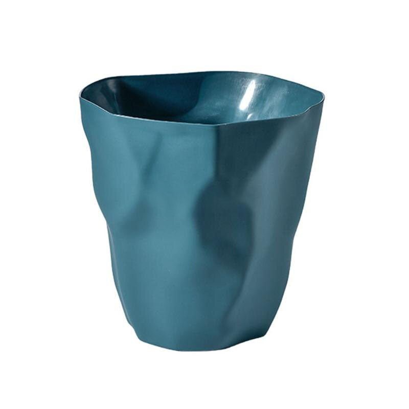 Small Plastic Trash Can White 10.6 Inch for Bathroom Bedroom Office Desk Vanity Wastebasket Lightweight Indoor Garbage Bin