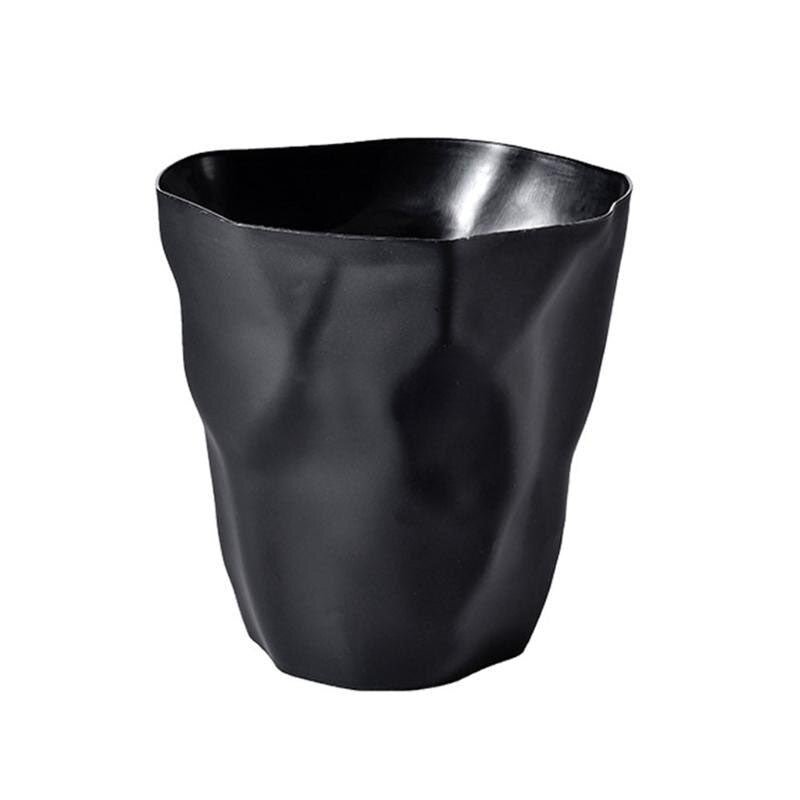 Small Plastic Trash Can White 10.6 Inch for Bathroom Bedroom Office Desk Vanity Wastebasket Lightweight Indoor Garbage Bin