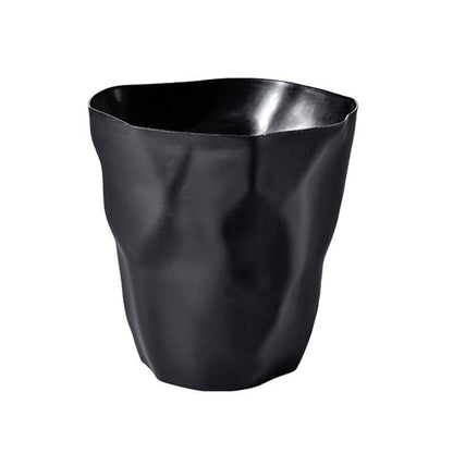 Small Plastic Trash Can White 10.6 Inch for Bathroom Bedroom Office Desk Vanity Wastebasket Lightweight Indoor Garbage Bin