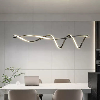 Linear Pendant Light for Kitchen Island and Dining – Adjustable Modern Fixture with E27 Socket – Sleek Metal Design for Contemporary