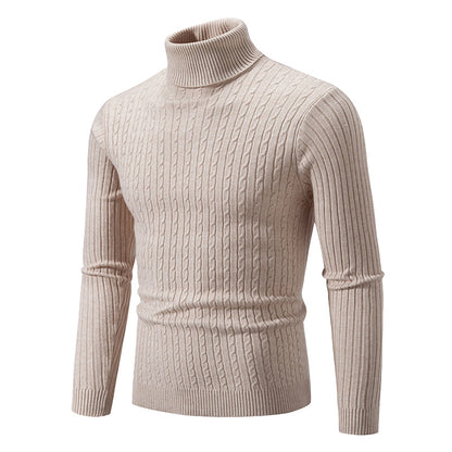 Cable Knit Turtleneck Sweater for Women – Classic Ribbed Pullover Top – Soft Structured Fit for Fall Winter – Timeless Layer