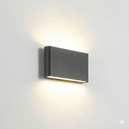 Weatherproof Aluminum Outdoor Wall Sconce Light – Modern Geometric Design for Patio Porch Garden Pathway Exterior Entryway Facade IP65 Rated