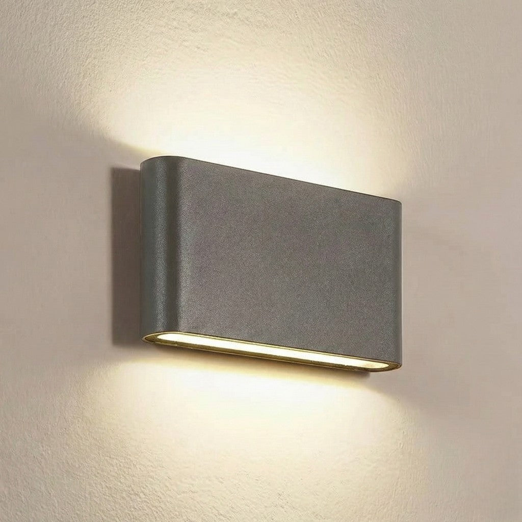 Weatherproof Aluminum Outdoor Wall Sconce Light – Modern Geometric Design for Patio Porch Garden Pathway Exterior Entryway Facade IP65 Rated