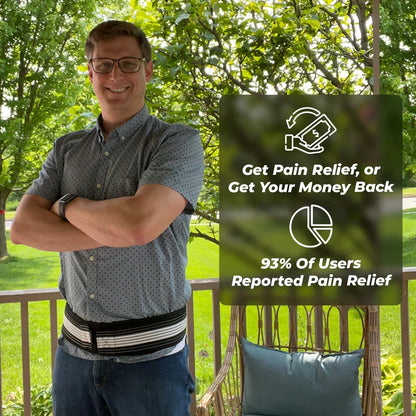 Lower Back Support Belt for SI Joint Stability and Hip Compression – Adjustable Lumbar Brace for Active Lifestyles