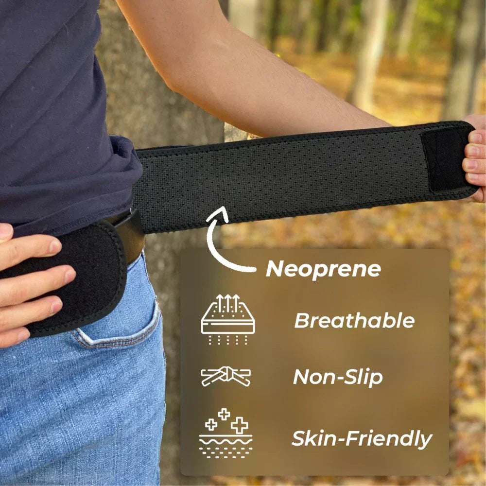 Lower Back Support Belt for SI Joint Stability and Hip Compression – Adjustable Lumbar Brace for Active Lifestyles