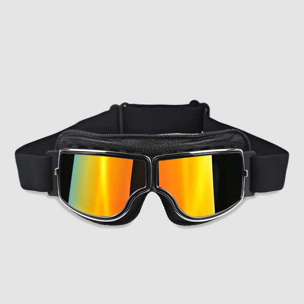 Motorcycle Goggles Fit Over Prescription Glasses Anti-Fog UV Protection Riding Eyewear for Bikers Cyclists Outdoor Sports Adjustable Strap H