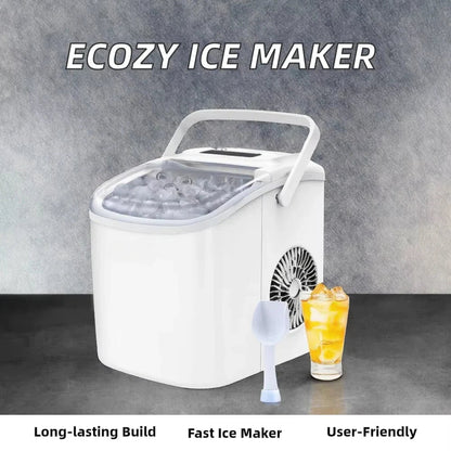 Nugget Ice Maker | Portable Countertop Ice Machine with Self-Cleaning Function | Efficient Ice Production for Home and Office