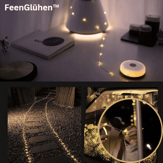 33 ft Rechargeable LED String Lights with 100 Bulbs – 8 Modes, Waterproof for Outdoor, Camping, Patio & Garden Decor